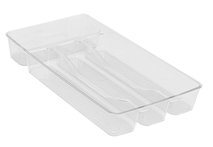 1239 4 Section Acrylic Cutlery Organizer