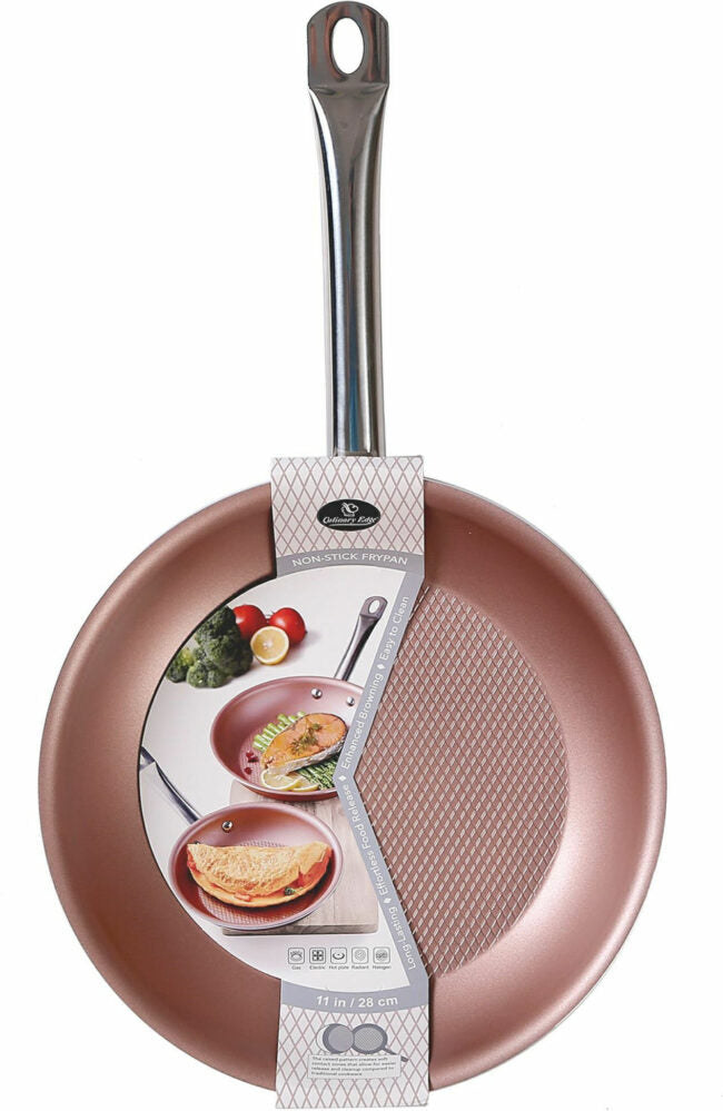 FRYPAN-DIAMOND TEXT-ROSE GOLD- 11″