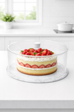 Load image into Gallery viewer, TAJ Designs Round Cake Dome 11Inch-White Marble
