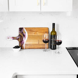 ACB-1020-MLT Large Acacia Cheese Boards - Merlot