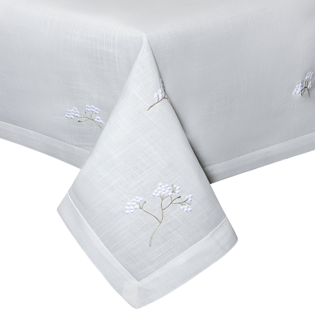 Blossom White Spillproof Tablecloth