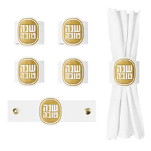 Load image into Gallery viewer, Lucent Rosh Hashana Napkin Rings

