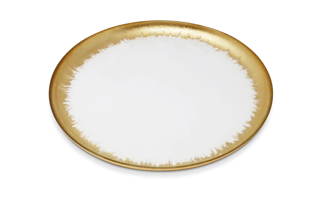 cs4863 salad plates with Gold brushed rim