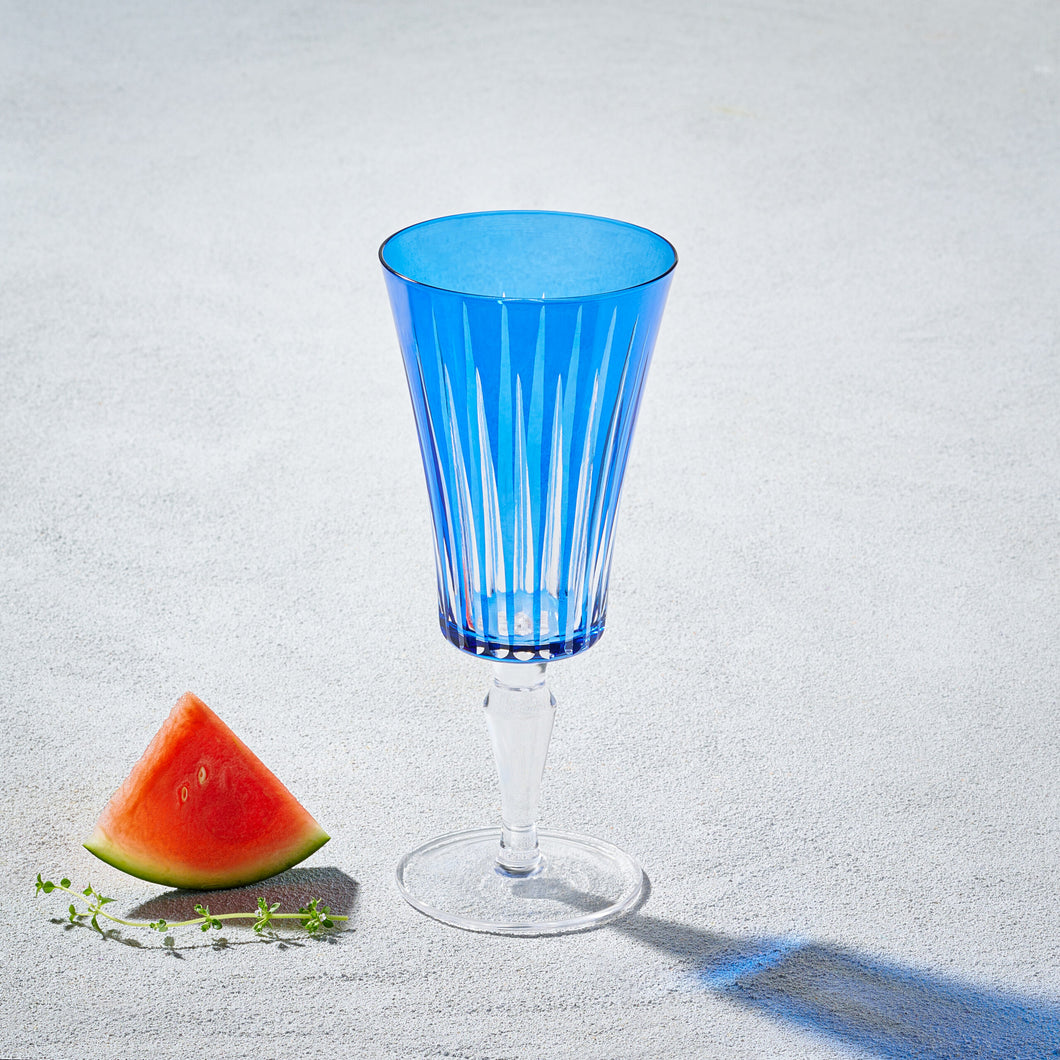 VD-TML-13BL  Set Of 6 Timeless, 13oz Water Goblet Glass, Blue