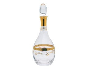 CAB674 Wine Decanter With Gold Accent