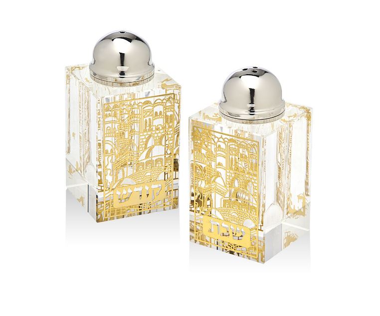 15467 Sabbath Gold Salt & Pepper Set