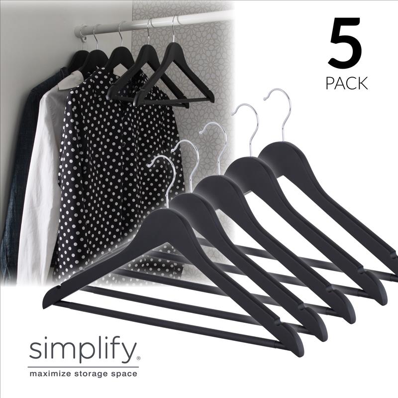 HANGERS 5PK ROLLER MATTEBLACK