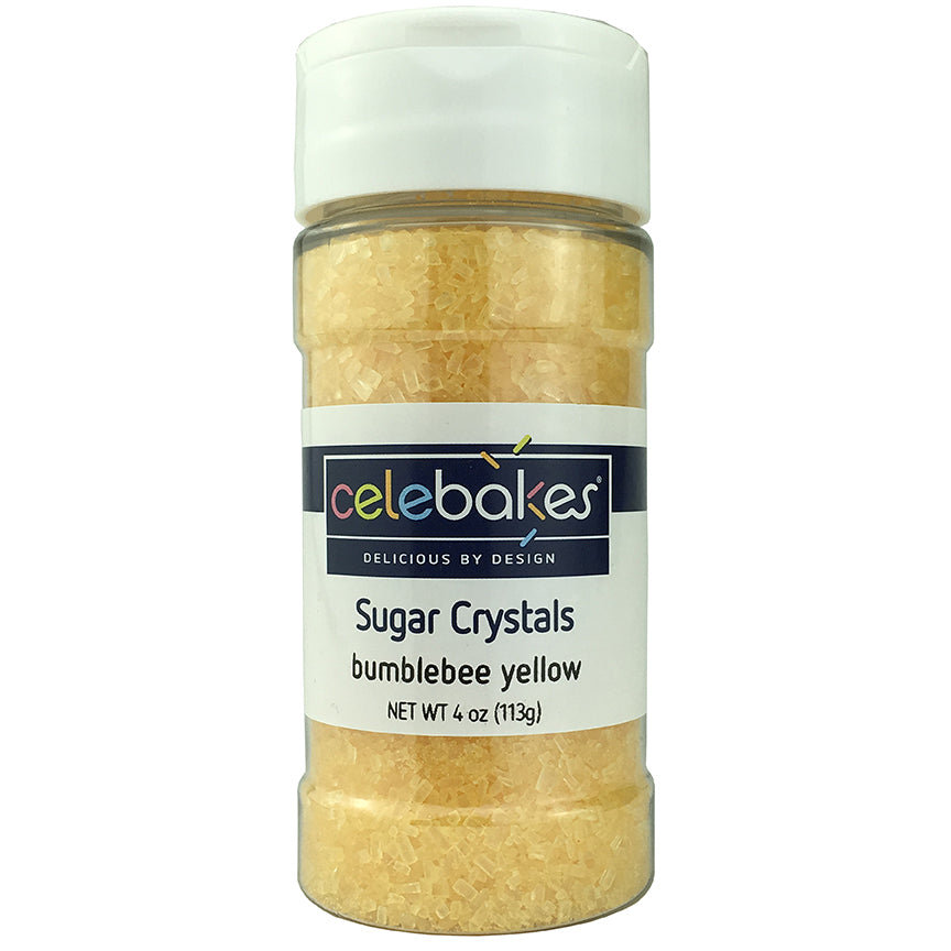 Celebakes Bumblebee Yellow Sugar Crystals, 4 oz.