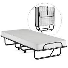 GSM508 Folding Bed Cot W/ 4 Inch Memory Foam Mattress, Large Wheels 31 x 75