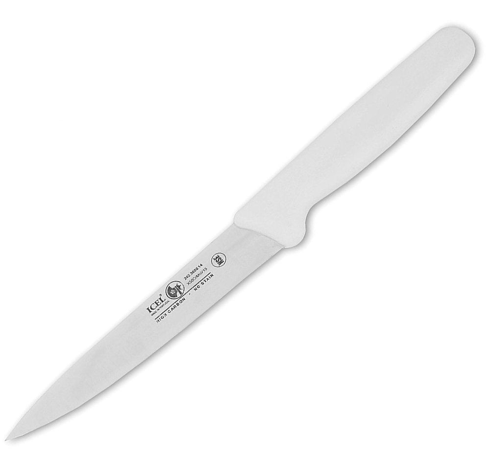 Icel White 6-Inch Utility Knife, Straight Edge