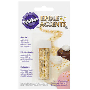 Wilton Edible Gold Glitter Star Sprinkles, 0.4 oz.