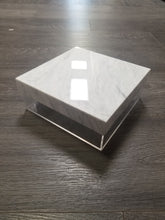 Load image into Gallery viewer, C883GML 8 Inch Square Covered Tray With White Marble Cover
