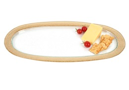 EV68 OVAL 8 X 16" GOLD TRAY