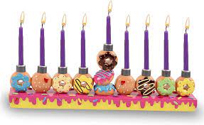 Resin Menorah - Donuts