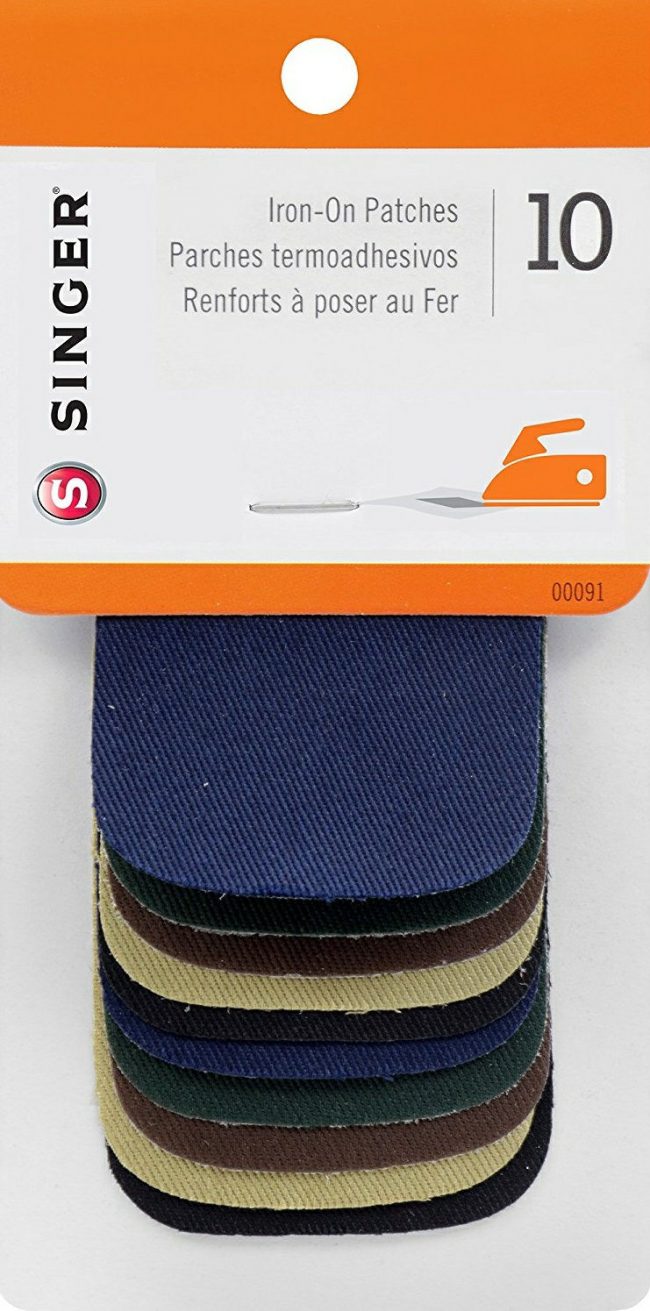 SINGER-IRON ON PATCHES-2″X3 CD/10 – ASSTD COLORS