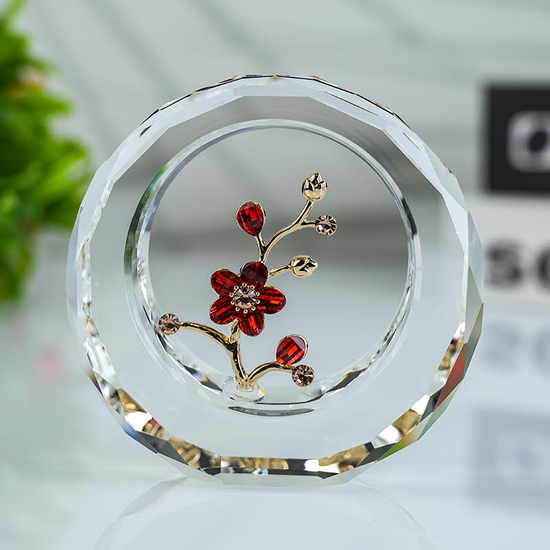 DMCF-RND-RD CRYSTAL FLORAL – RED CIRCLE