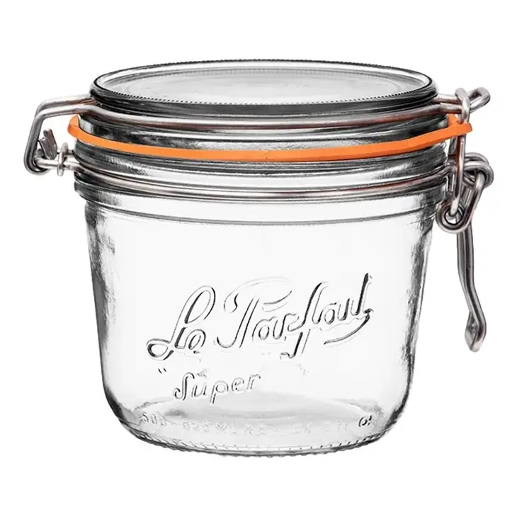 500ml Tapered French Glass Preserving Jar W Airtight