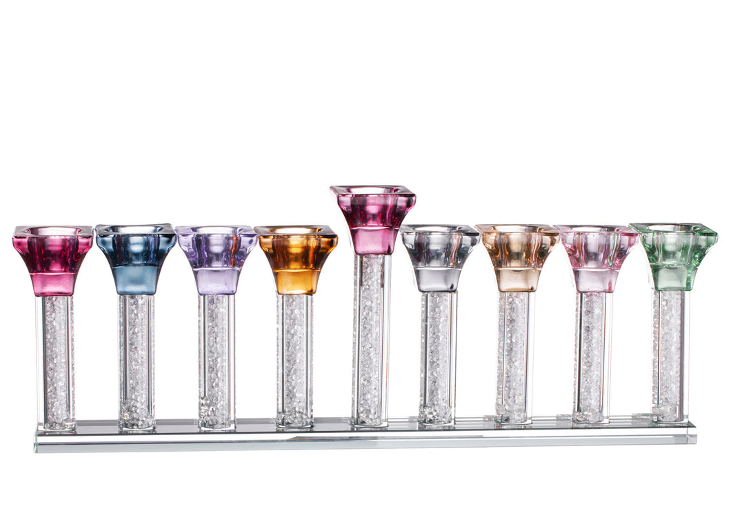 Rainbow Crystal Menorah