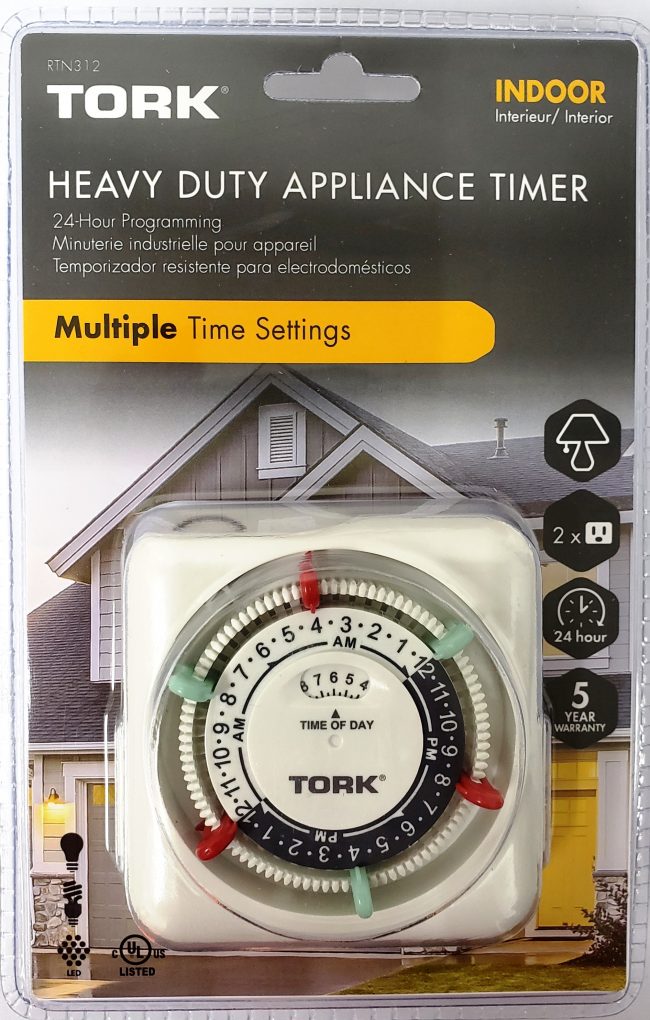 TIMER-24HR-H.DUTY-3x 0N/0FF- TWO RECEPTACLES