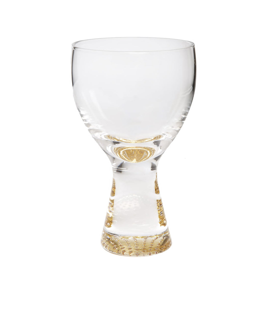 WAG3592 Water Glasses with Gold Reflection Base - 3.5