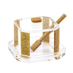 HJ04 Honey Jar Larger Gold Glitter