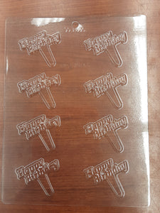 #90-p8001 BIRTHDAY CHOCOPICK CHOCOLATE MOLD