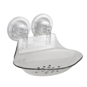 Clear Power Lock Suction Soap Dish Holder