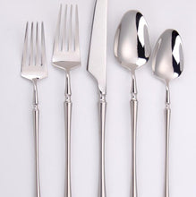 Load image into Gallery viewer, TAJ-FW-106 TAJ Crown Flatware Shiny Silver Service For 4
