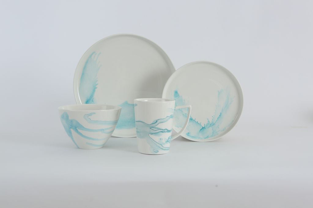 VC-1601-SB Sunset Blue Dinnerware Service for 4