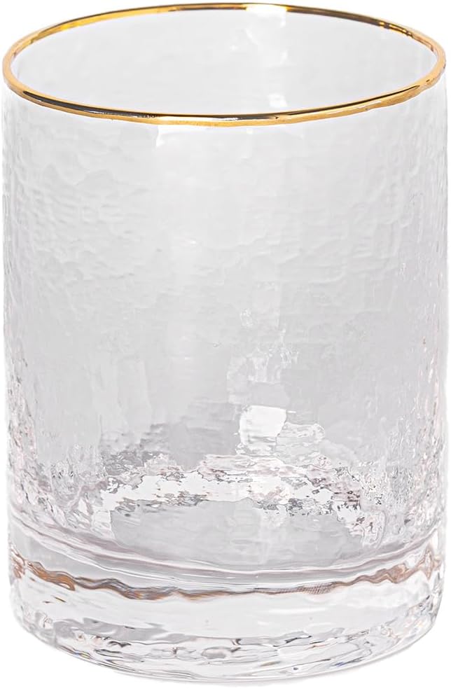 47869 Glass Cocktail Hammered Clear