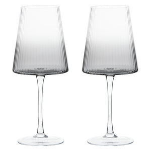 ASD10371 Set of 2 Empire Wine Glasses Smoke