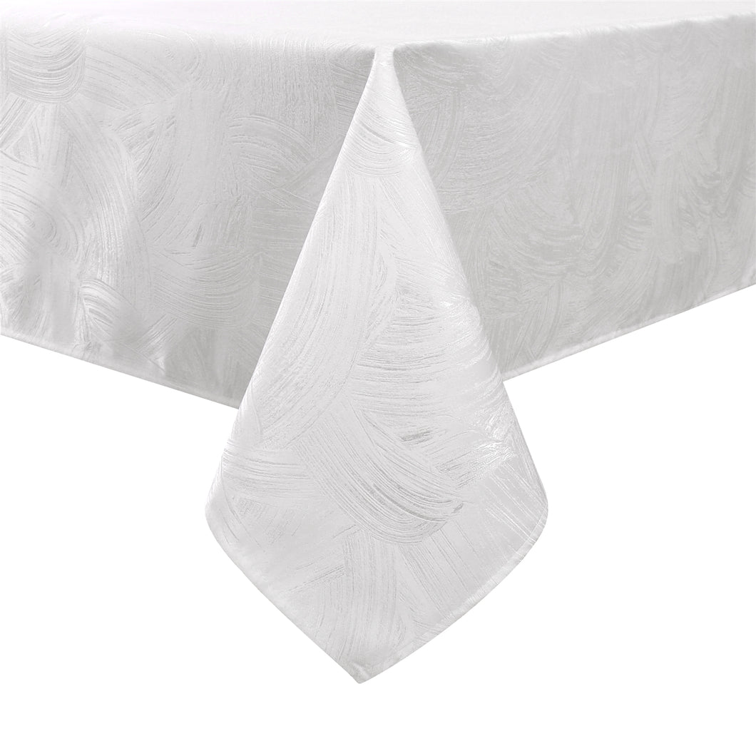 TC1367-70160 Tablecloth Jacquard Sketched White TC1367 - 70