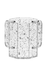7073-S Wash cup Lucite Hexagon Silver