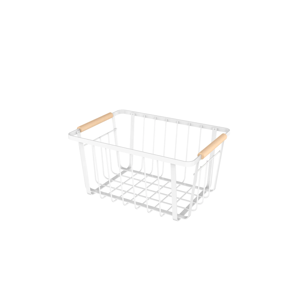 727 SMALL WHITE WIRE BASKET