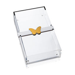 PTH-BU-GO PAPER TOWEL HOLDER - GOLD MIRROR BUTTERFLY