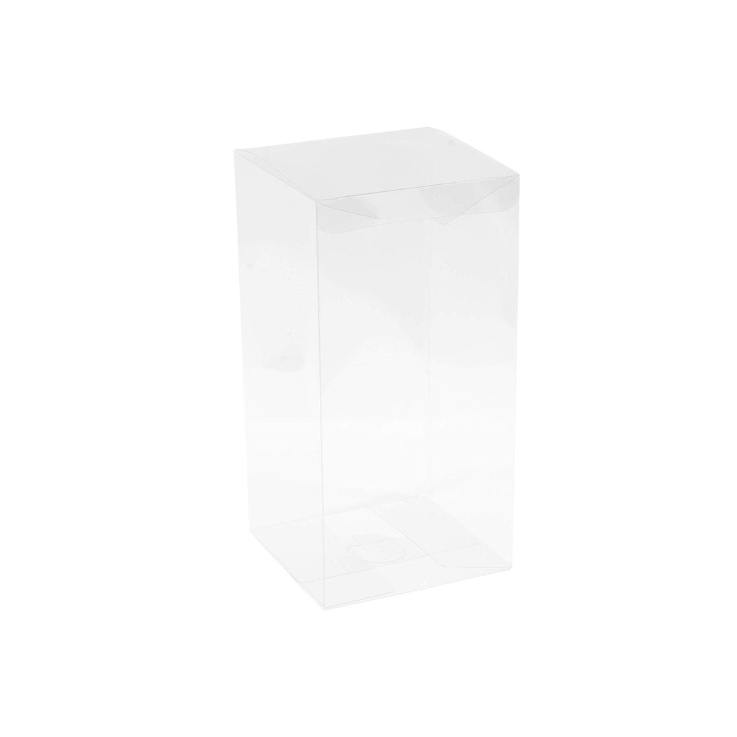 Clear Plastic Candy Boxes 4”x4”x8” (8 Pack)