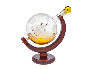 49981 GLOBE DECANTER 850ml Gold Acct