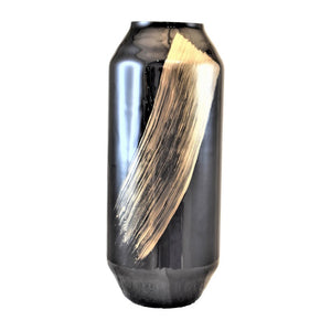 17492-02 GLASS,15",STAR DUST VASE,GOLD/BLACK(GOLDEN SWOO