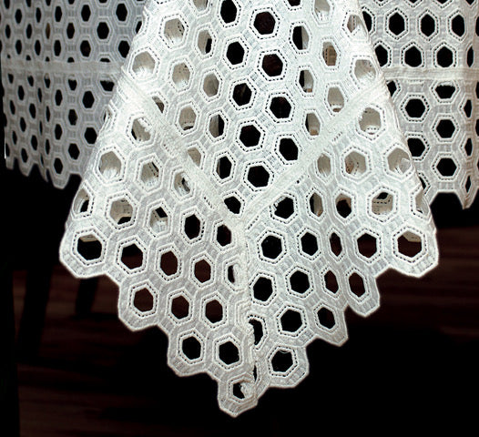 Eyelet Hexagon Tablecloth