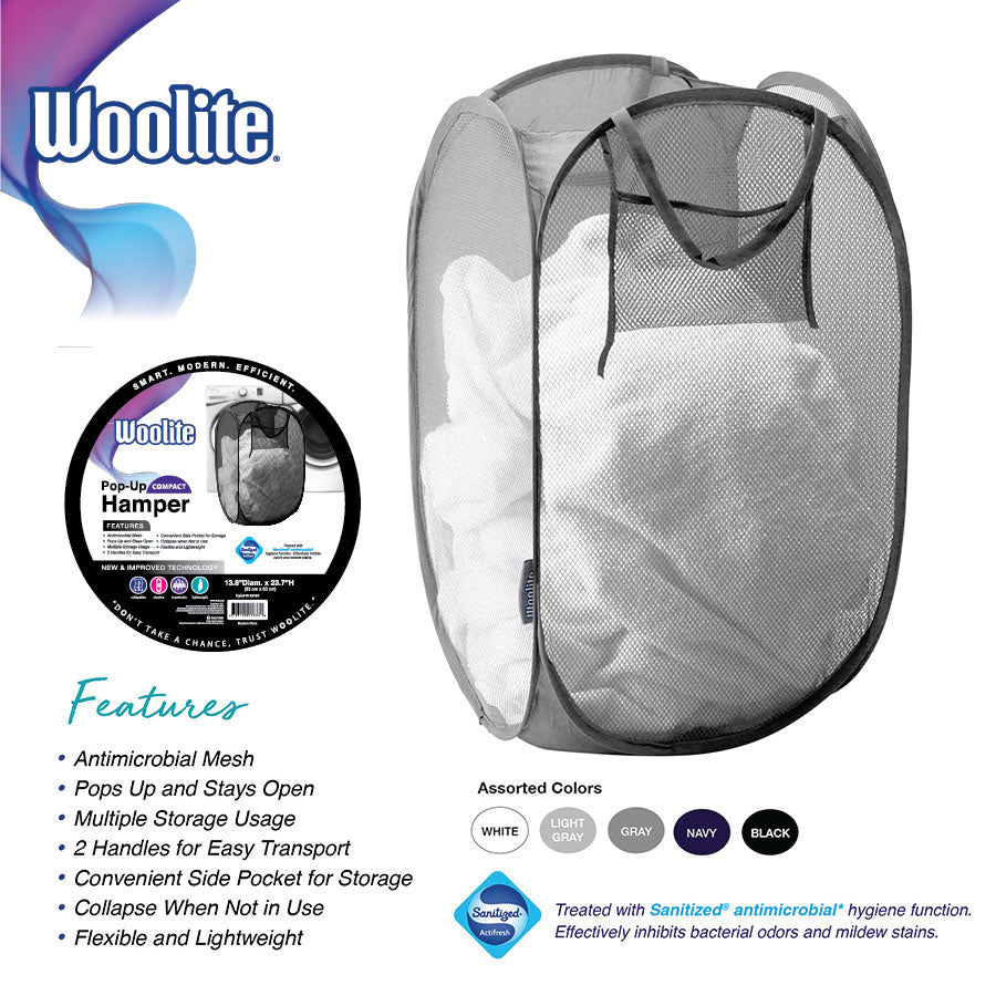 SANITIZED MESH FOLDABLE POP-UP HAMPER (COMPACT)