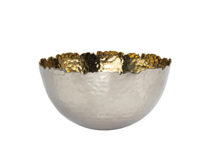 33571 6.5" NICKEL/GOLD FRUIT BOWL