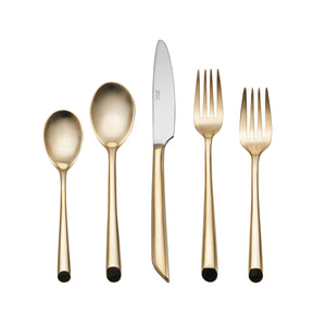 5213011 Wave Matt Gold Service For 4