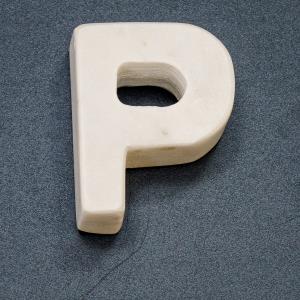 70070 White Marble Letter P