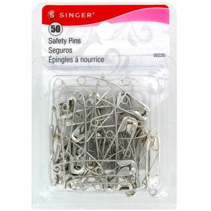 SINGER-SAFETY PINS-ASST-STEEL 50ct