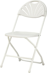 CHAIR/FOLDING PLASTIC FANBACK- WHITE