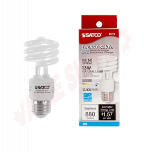 Shabbos lamp bulb CFL-SPIRAL-13w=60w NATURAL -U.MINI