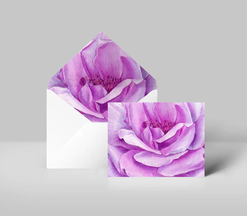 GREETING CARDS - CAMELLIA LILAC