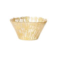 RUF-5205 Rufolo Glass Gold Small Deep Bowl
