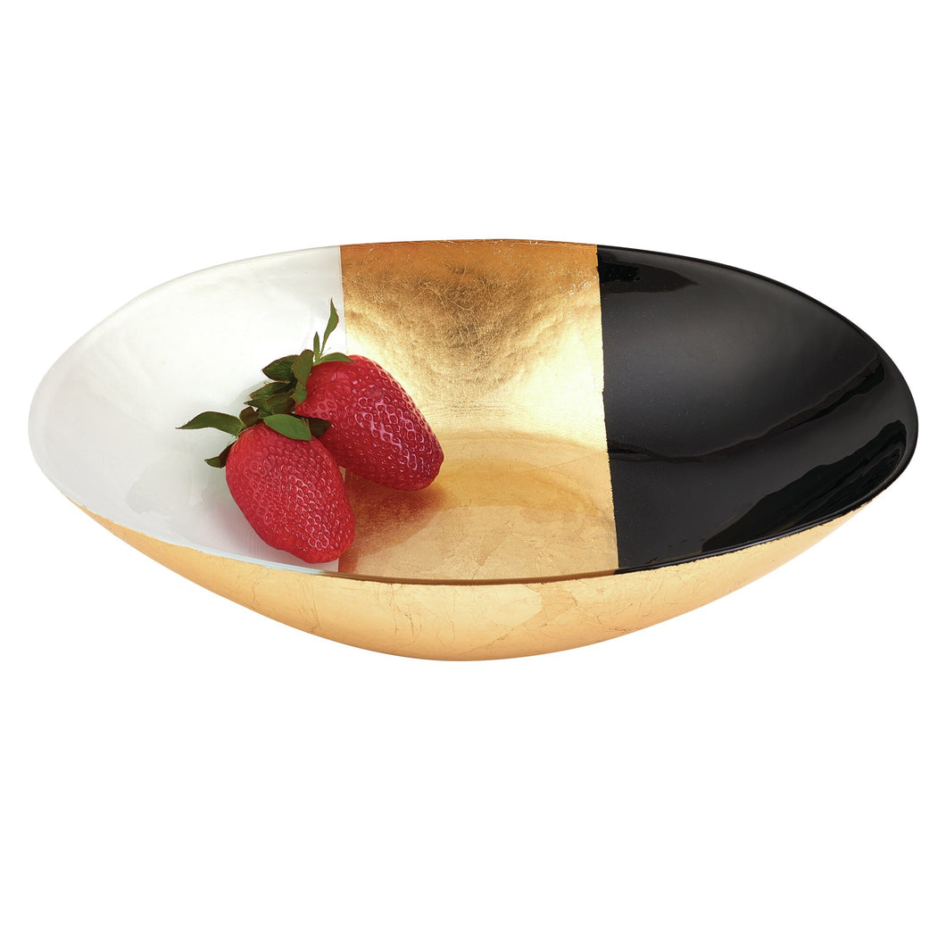 KM735 OVAL GOLD/BLACK WHITE 12