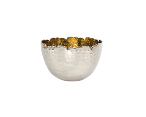 33570 4" NICKEL/GOLD SNACK BOWL
